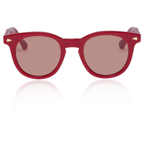 Karen Walker Uni-sex Wilderness Red Round Sunglasses