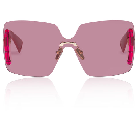 Karen Walker Female Tour Du Jour Pink Mask Sunglasses