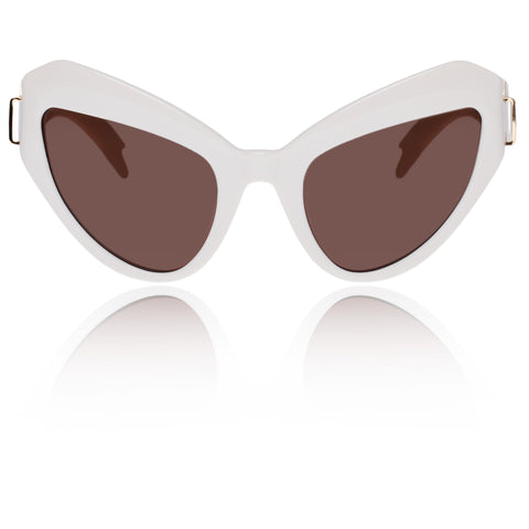 Karen Walker Female Bow Wow Cream Cat-eye Sunglasses