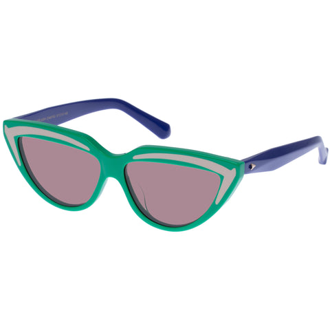 Karen Walker Female Lash Splash Green Cat-eye Sunglasses