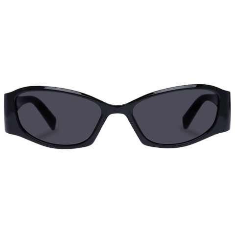 Le Specs Uni-sex Barrier Black Wrap Sunglasses