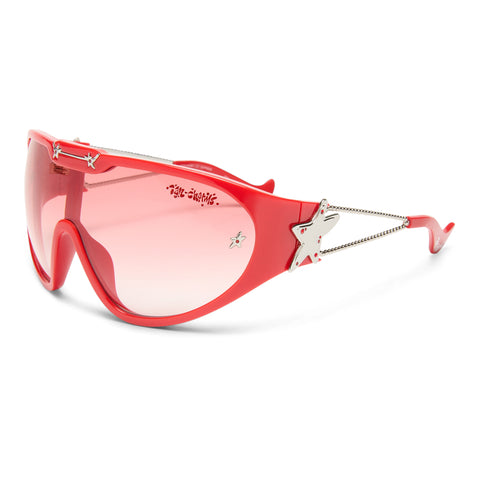 Le Specs Uni-sex Nepo Baby Red Shield Sunglasses