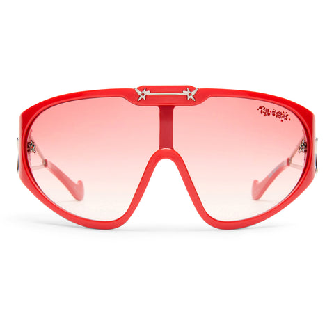 Le Specs Uni-sex Nepo Baby Red Shield Sunglasses