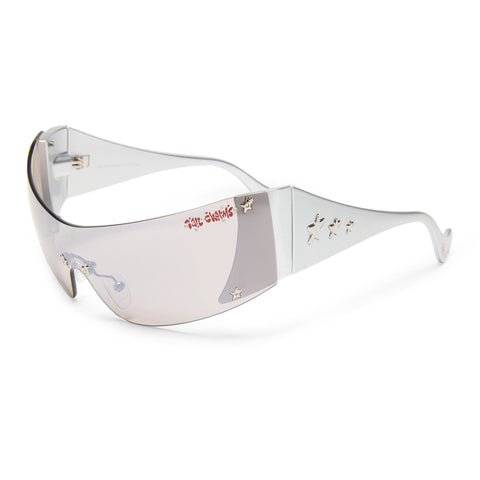 Le Specs Uni-sex I Am A Rich Man Silver Shield Sunglasses