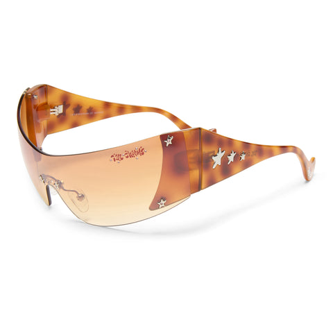 Le Specs Uni-sex I Am A Rich Man Tort Shield Sunglasses