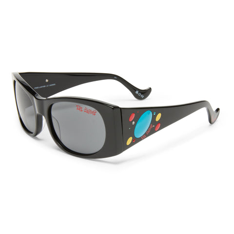 Le Specs Uni-sex Free Lawyer Black Rectangle Sunglasses