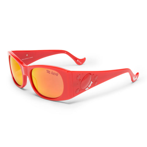 Le Specs Uni-sex Free Lawyer Red Rectangle Sunglasses