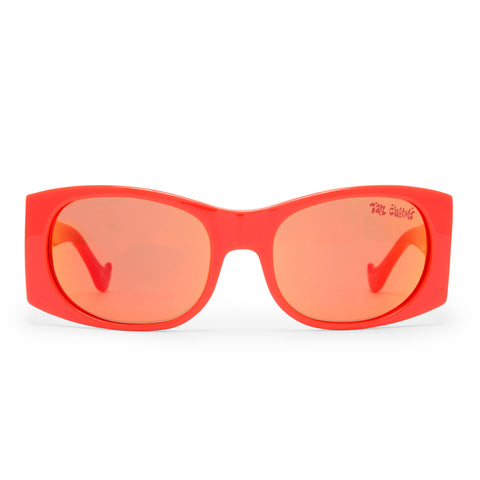 Le Specs Uni-sex Free Lawyer Red Rectangle Sunglasses