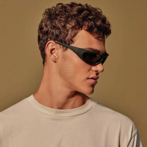 Cancer Council Male Logan 2048l-k Black Wrap Sport Sunglasses