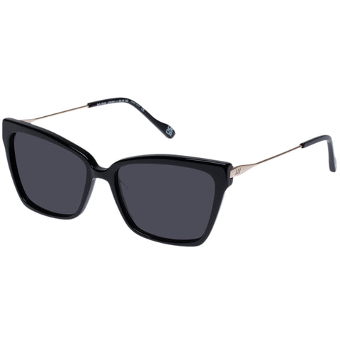 Le Specs Female Bio-trap Black D-frame Sunglasses