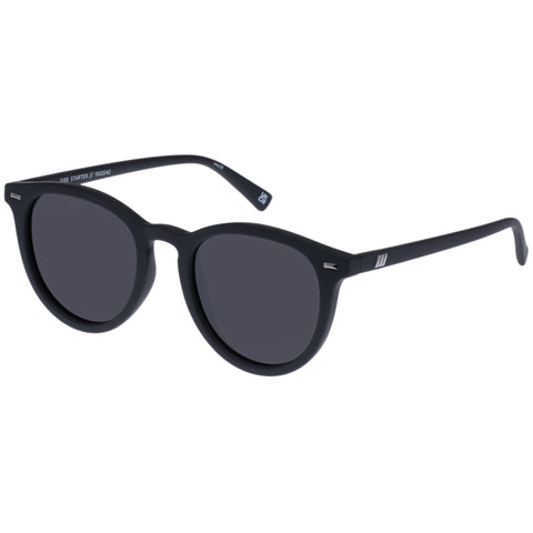 Le Specs Uni-sex Fire Starter Black Round Sunglasses