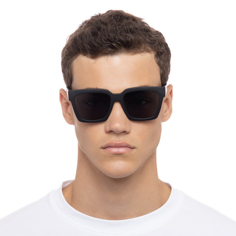 Le Specs Uni-sex Weekend Riot Black D-frame Sunglasses