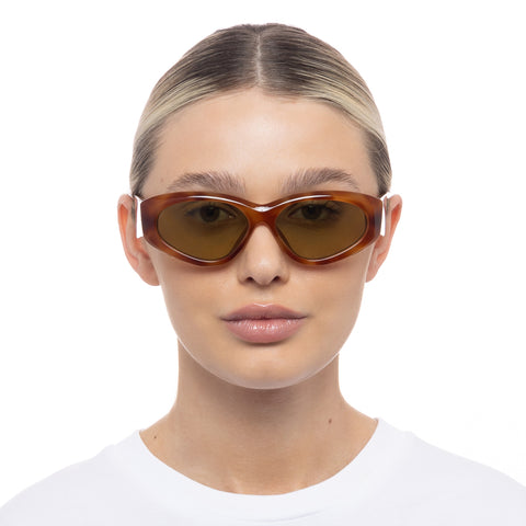 Le Specs Uni-sex Under Wraps Tort Wrap Fashion Sunglasses
