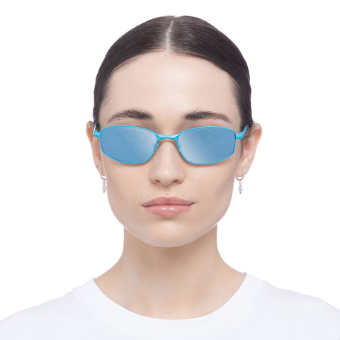 Le Specs Uni-sex Star Beam Blue Wrap Sport Sunglasses