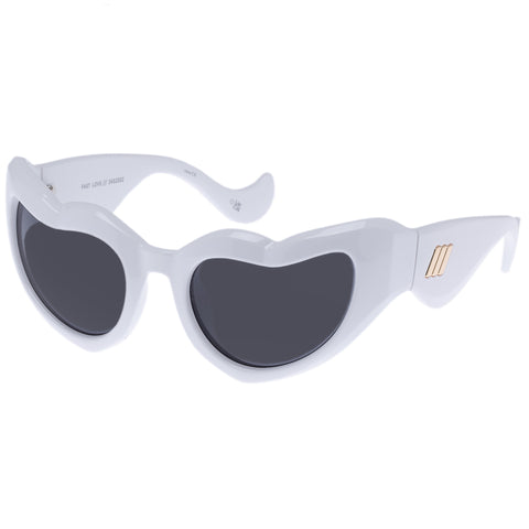 Le Specs Female Fast Love White Cat-eye Sunglasses