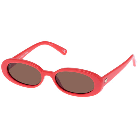 Le Specs Female Outta Love Orange Oval Sunglasses