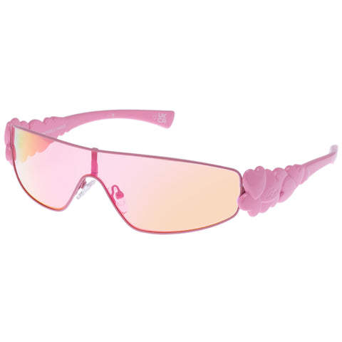 Le Specs Uni-sex Temptress Pink Shield Sunglasses