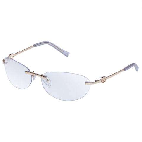 Le Specs Uni-sex Slinky Gold Oval Sunglasses