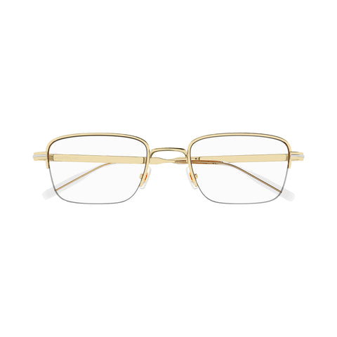 Montblanc Male Mb0237o Gold Rectangle Optical Frames