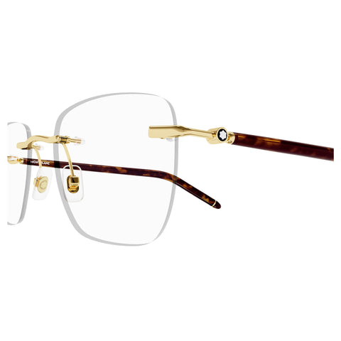 Montblanc Male Mb0274o Gold Rectangle Optical Frames