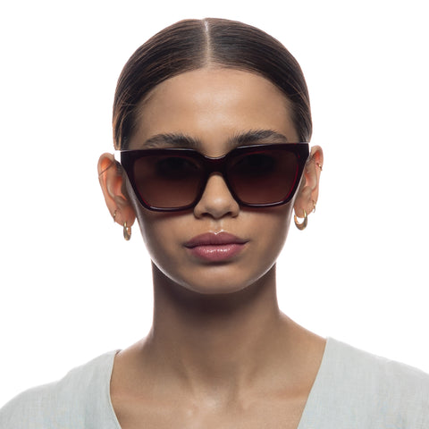 Oroton Female Jaymes B Burgundy D-frame Sunglasses