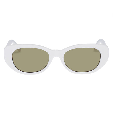 Oroton Female Andee White Oval Sunglasses