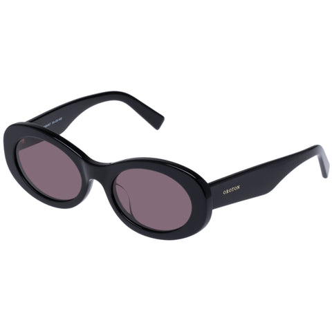 Oroton Female Daphne Black Oval Sunglasses