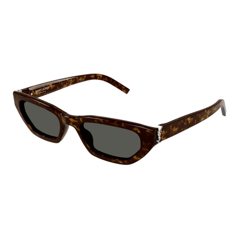 Saint Laurent Uni-sex Slm126 Tort Rectangle Sunglasses