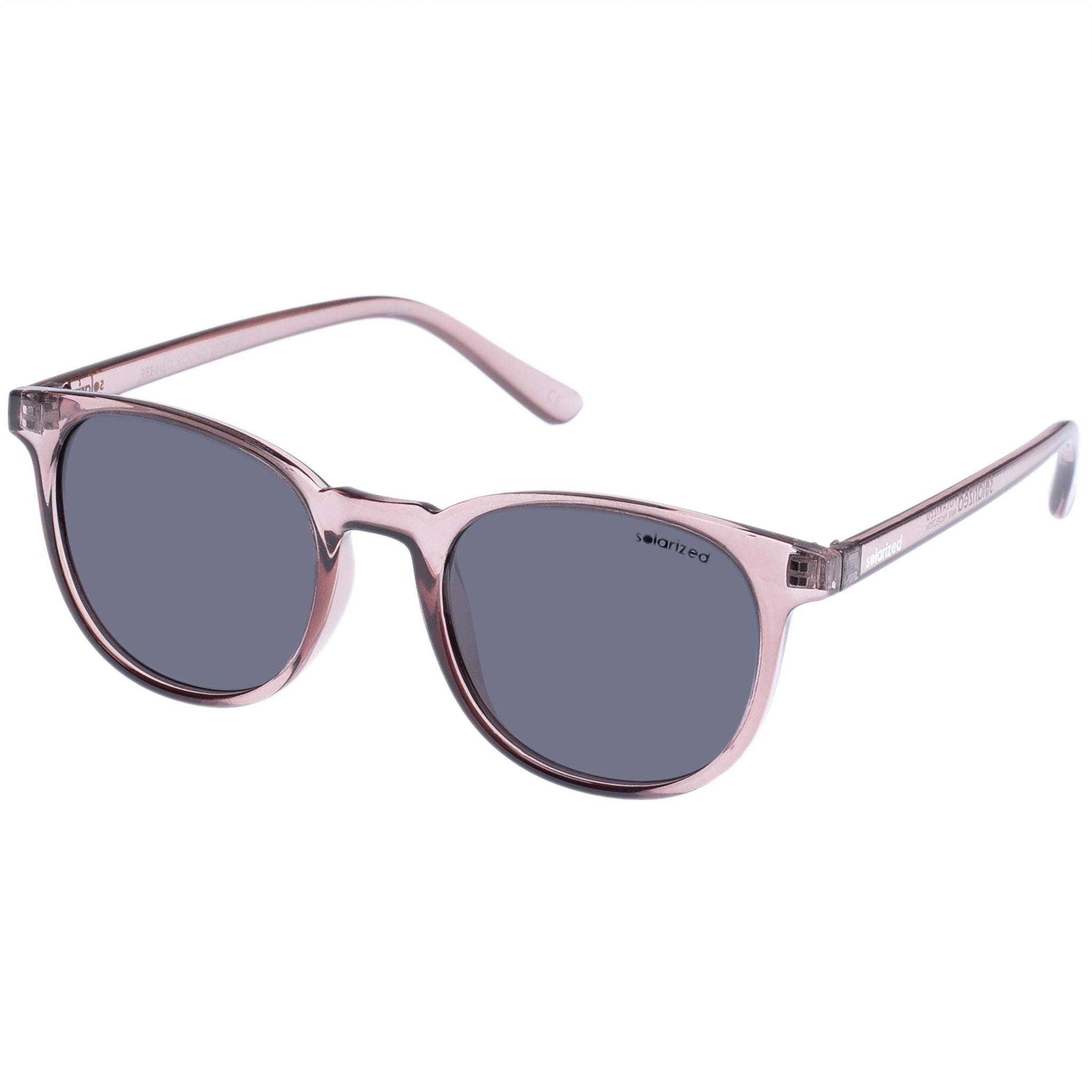 Solarized Uni Sex Refined Round Grey Round Sunglasses Eyewear Index 3008