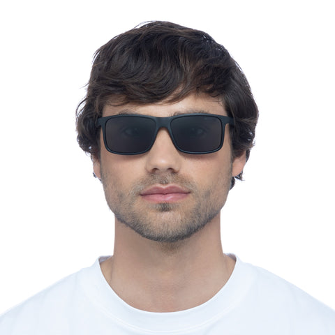 Solarized Male Mesh D-frame Black D-frame Sunglasses