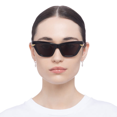 Bottega Veneta Bv1241s Black Female Cat-Eye Sunglasses | Eyewear Index