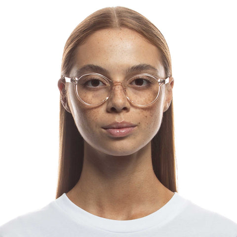 Le Specs Bio-Nics 48 Champagne Tort Uni-Sex Round Optical Frames | Eyewear Index