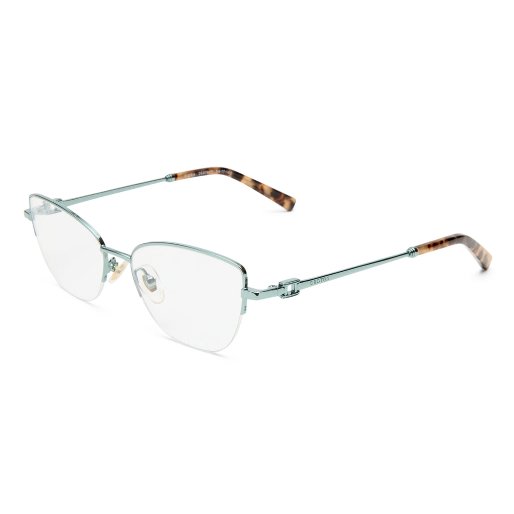 Oroton Fiora Teal Female Cat-Eye Optical Frames | Eyewear Index