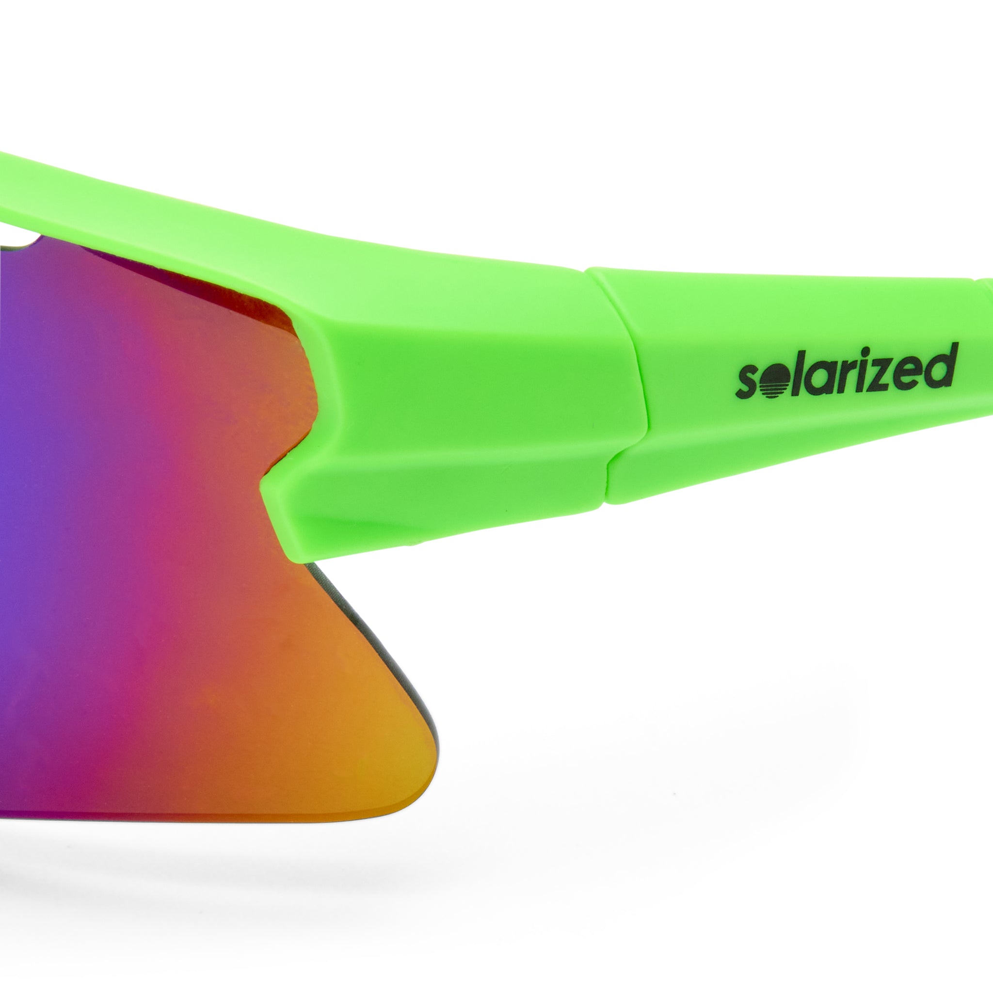 Solarized Astro Wrap Neon Green Male Wrap Sunglasses | Eyewear Index
