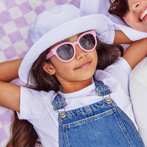 Cancer Council Gazelle Kids Candy Pink Female Round Sunglasses | Eyewear Index