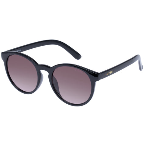 Fiorelli Heatwave Black Female Round Sunglasses | Eyewear Index