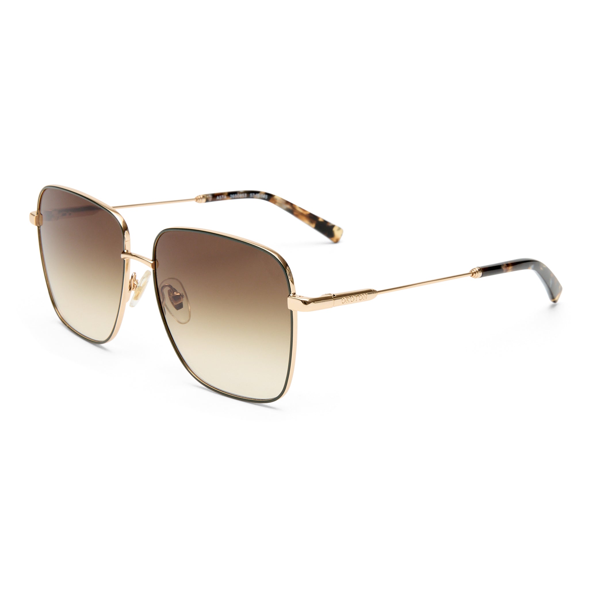 Oroton Asta Gold Teal Female Square Sunglasses | Eyewear Index