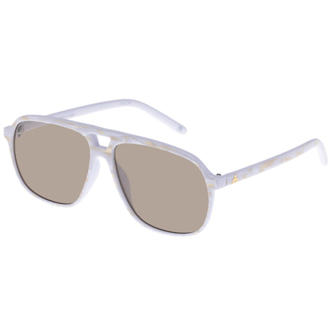 Aire Monoceros White Marble Uni-Sex Aviator Sunglasses | Eyewear Index