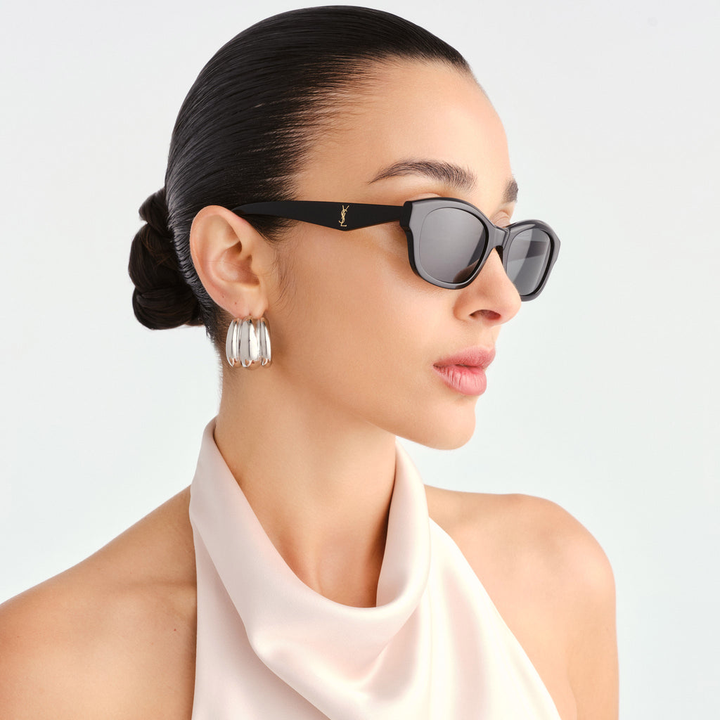 Saint Laurent Slm172 Black Female Rectangle Sunglasses | Eyewear Index