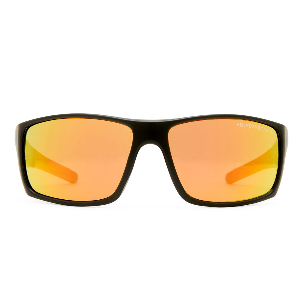 Cancer Council Orca Kids Matte Black Red Male Wrap Sunglasses | Eyewear Index