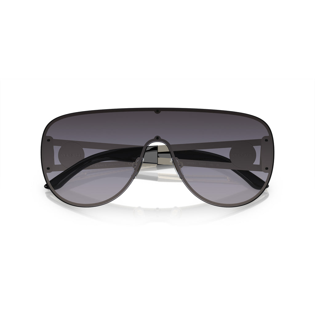 Versace 2166 12528g Pale Gold Female Shield Sunglasses | Eyewear Index