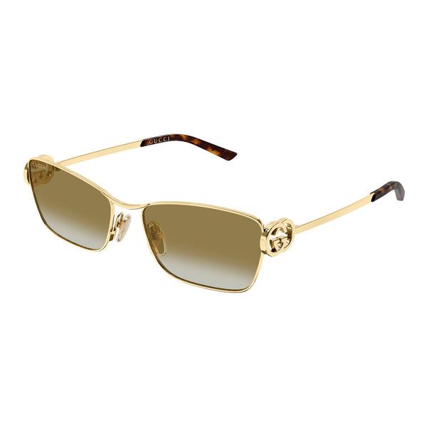 Gucci Gg2045s Gold Female Cat-Eye Sunglasses | Eyewear Index display picture 1