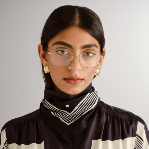 Oroton Aleena Gold Hazelnut Female Round Optical Frames | Eyewear Index