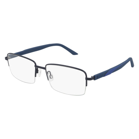 Puma Pu0332o Blue Male Rectangle Optical Frames | Eyewear Index