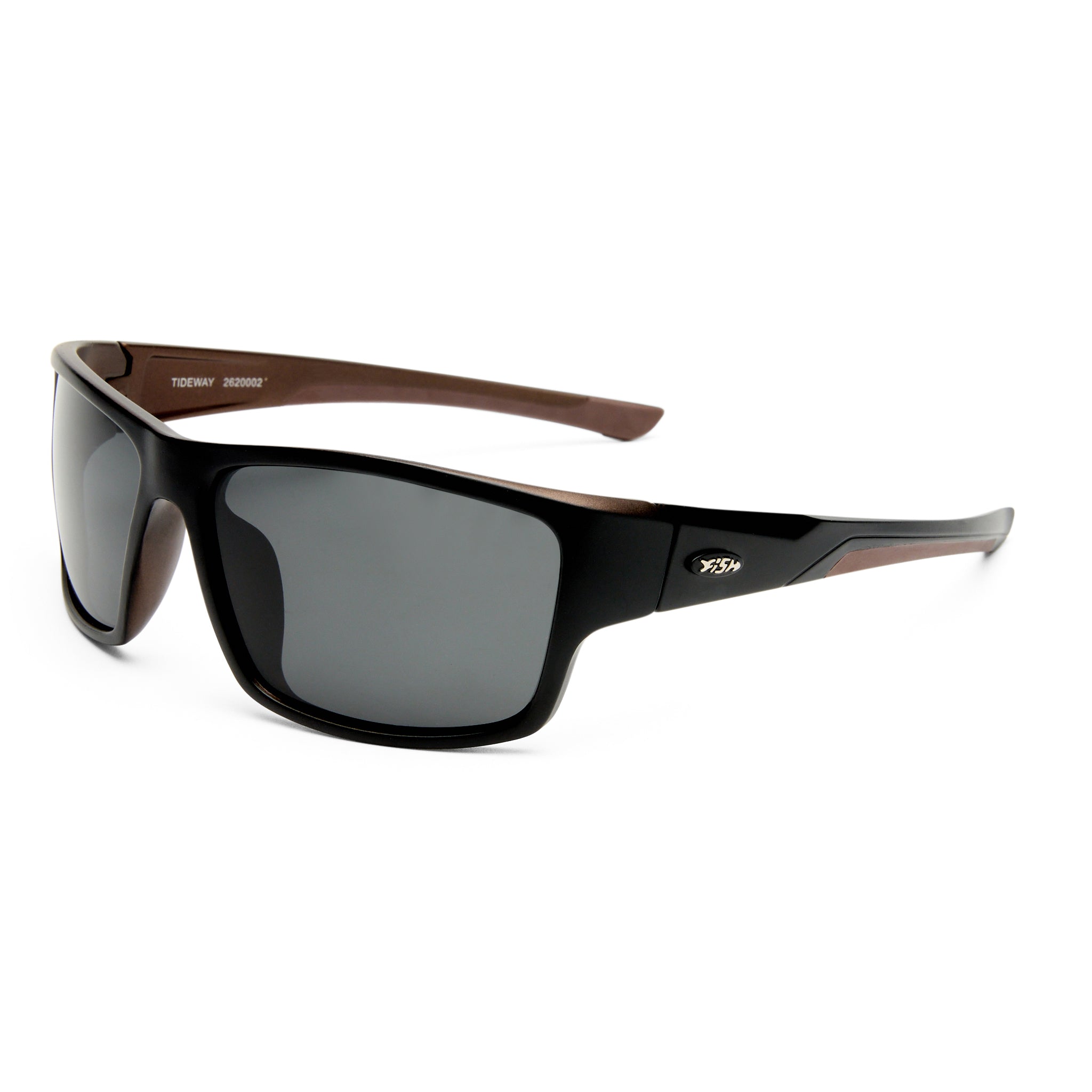 Fish Tideway Matte Black Bronze Male Wrap Sunglasses | Eyewear Index