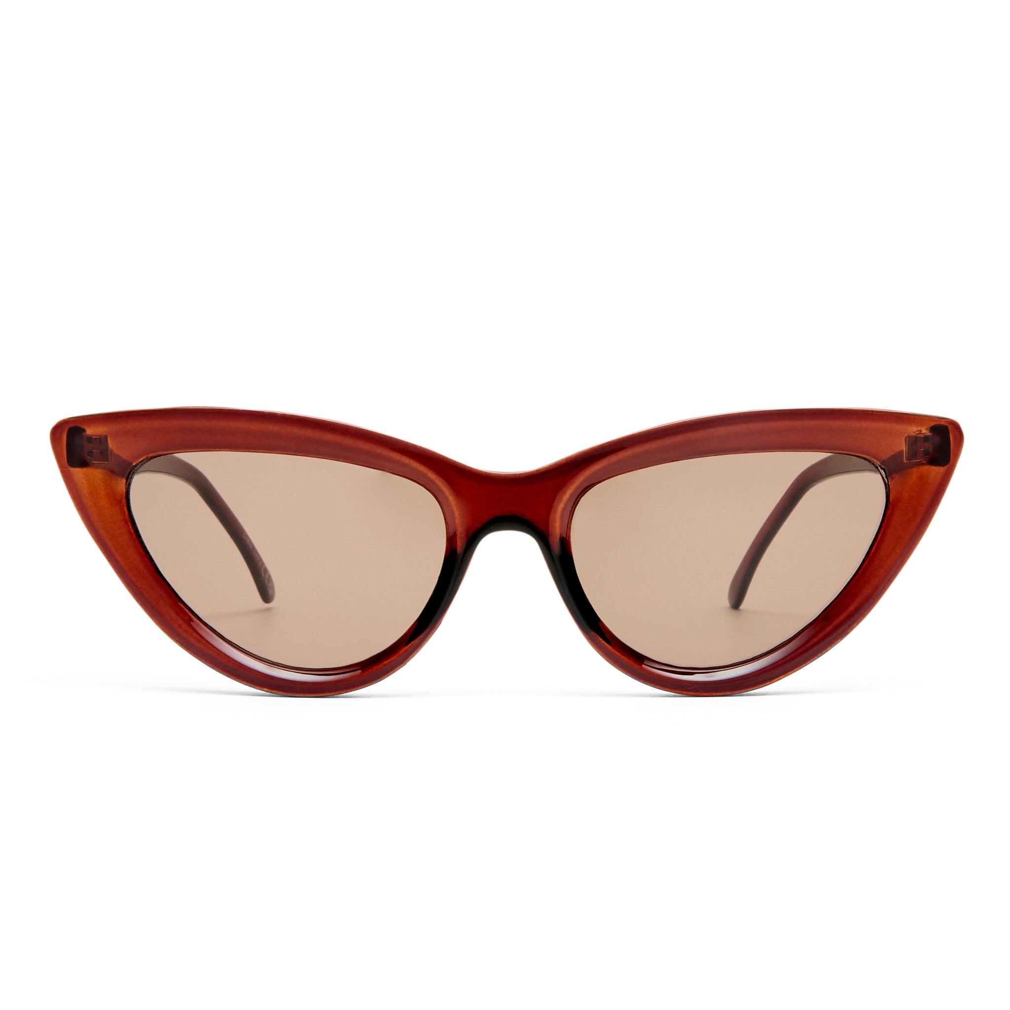 Aire Realm Auburn Female Cat-Eye Sunglasses | Eyewear Index