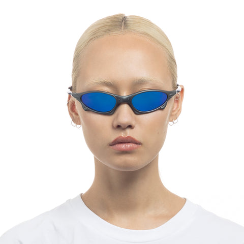 Aire Astral Metallic Charcoal Uni-Sex Wrap Sunglasses | Eyewear Index