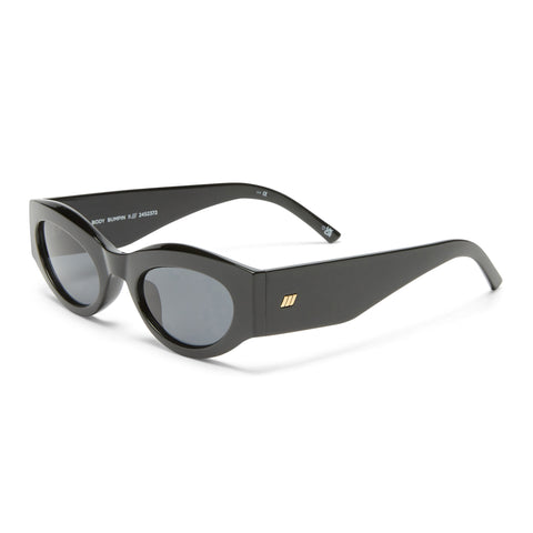 Le Specs Body Bumpin Ii Black Uni-Sex Oval Sunglasses | Eyewear Index