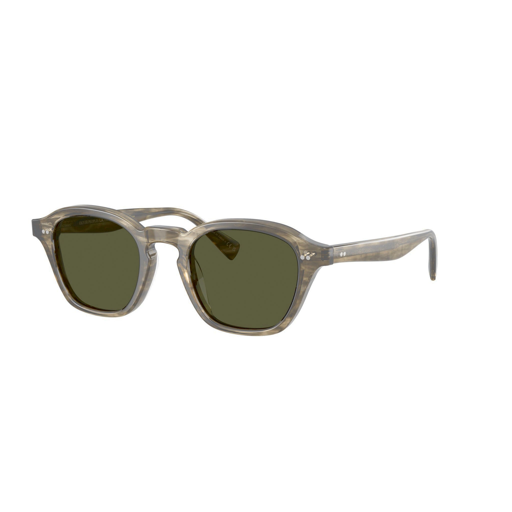 Oliver Peoples 5580su 1735p1 Eyles Soft Olive Bark Uni-Sex Square Sunglasses | Eyewear Index