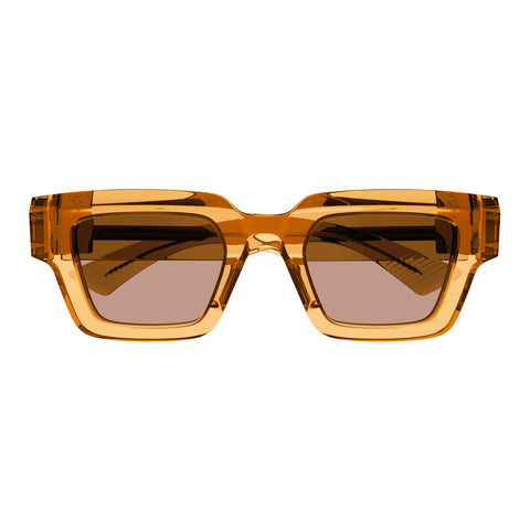 Bottega Veneta Bv1230s Orange Uni-Sex Rectangle Sunglasses | Eyewear Index